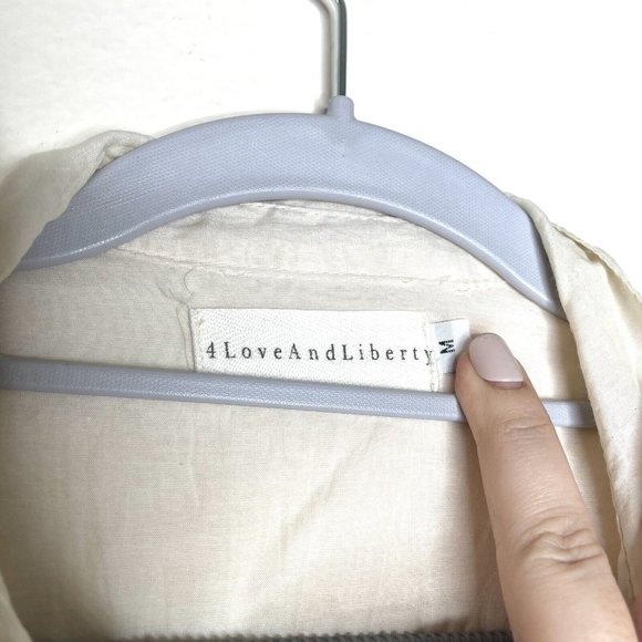 4 Love and Liberty By Johnny Was Long Sleeve Silk Cotton Blend Blouse Size M - Picture 4 of 8